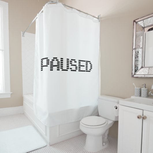 PAUSIERT DUSCHVORHANG (Beispiel)