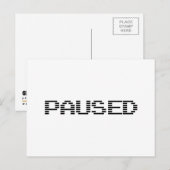 PAUSIERT POSTKARTE (Vorne/Hinten)