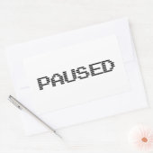 PAUSIERT RECHTECKIGER AUFKLEBER (Umschlag)