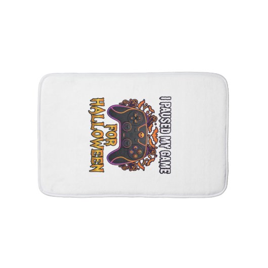 Pausiertes Spiel Halloween Controller Fledermäuse Badematte (Vorderseite)