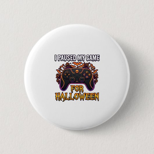 Pausiertes Spiel Halloween Controller Fledermäuse Button (Vorderseite)