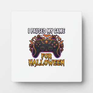 Pausiertes Spiel Halloween Controller Fledermäuse Fotoplatte