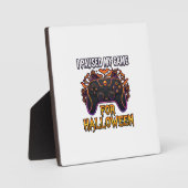 Pausiertes Spiel Halloween Controller Fledermäuse Fotoplatte (Vorderseite)
