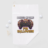 Pausiertes Spiel Halloween-Controller Fledermäuse Golfhandtuch (Insitu)