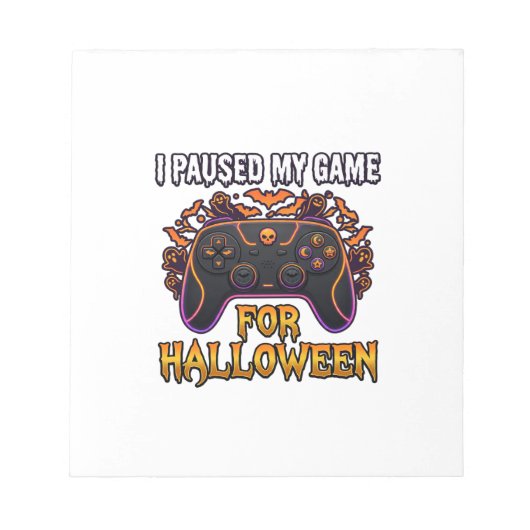 Pausiertes Spiel Halloween-Controller Fledermäuse Notizblock (Vorderseite)