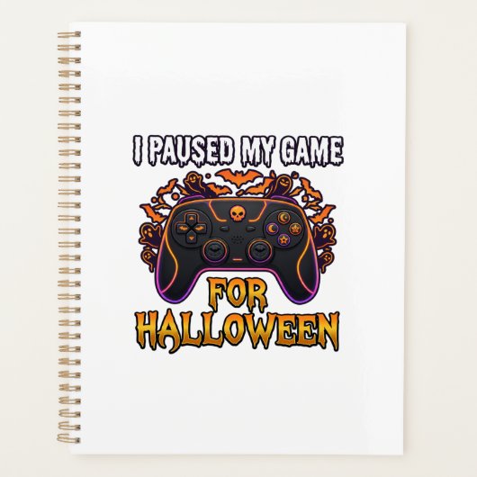 Pausiertes Spiel Halloween Controller Fledermäuse Planer (Vorderseite)