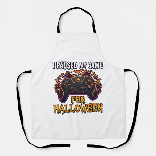 Pausiertes Spiel Halloween Controller Fledermäuse Schürze (Vorderseite)