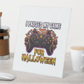 Pausiertes Spiel Halloween-Controller Fledermäuse Sockelschild (In Situ)
