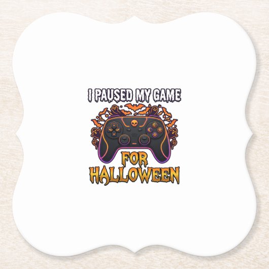 Pausiertes Spiel Halloween Controller Fledermäuse Untersetzer (Vorderseite)