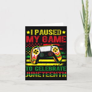 Pausiertes Spiel, um Juneteenth lustiger Männer Ju Karte
