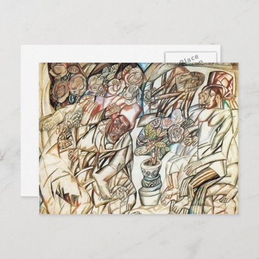 Pavel Filonov - der Garten Postkarte (Vorne/Hinten)