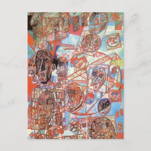 Pavel Filonov - Ein Mann in der Welt Postkarte (Vorderseite)