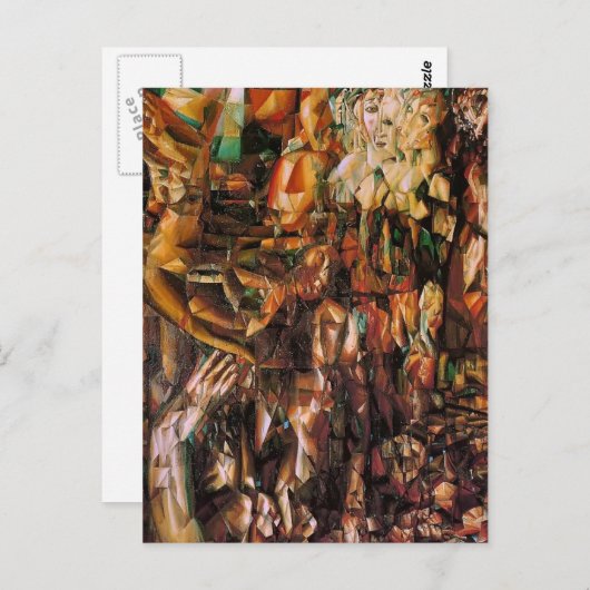 Pavel Filonov: Ein Paar Postkarte (Vorne/Hinten)