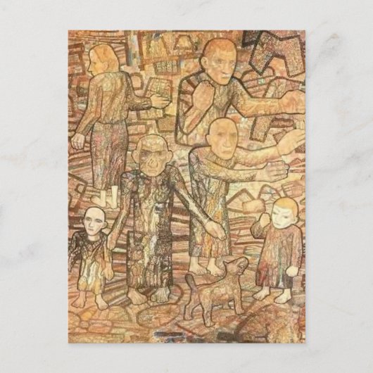 Pavel Filonov - Nach dem Raid Postkarte (Vorderseite)