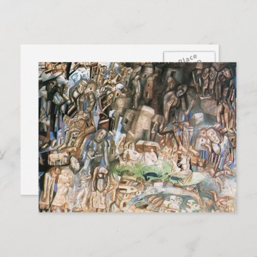 Pavel Filonov - Unbenannt (die Fahrer) Postkarte (Vorne/Hinten)