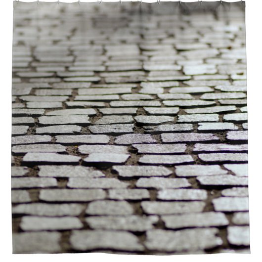 Pavement cobblestones walkway duschvorhang (Vorderseite)