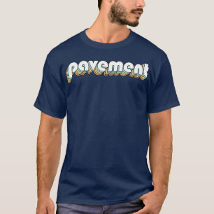 Pavement Retro-Regenbogentypografie verblasst T-Shirt