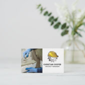 Paver | Design-Hard-Hat-Gear-Logo Visitenkarte (Stehend Vorderseite)