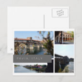 Pavía, Italien Postkarte (Vorne/Hinten)