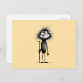 Pavian baboon postkarte (Vorne/Hinten)