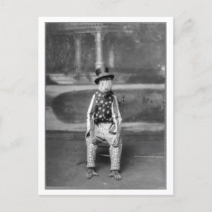 Pavian in Kleidung Vintage Postkarte