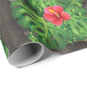 Pavian-wildes Tier im Regenwald-Dschungel Geschenkpapier (Rolleneckpunkt)