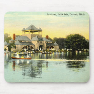 Pavillon, Belle Isle, Detroit Michigan 1915 Vinta Mousepad