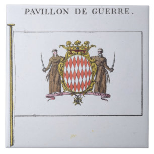 Pavillon de Guerre, Detail von den Flaggen von Fliese
