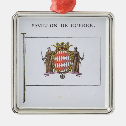 Pavillon de Guerre, Detail von den Flaggen von Silbernes Ornament (Vorne)