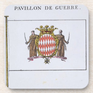 Pavillon de Guerre, Detail von den Flaggen von Untersetzer