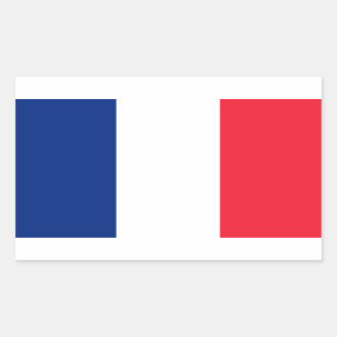Pavillon de la France-Flagge Rechteckiger Aufkleber