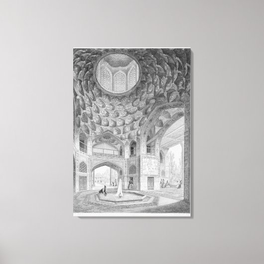 Pavillon der acht Paradises in Isfahan, aus Leinwanddruck (Vorderseite)