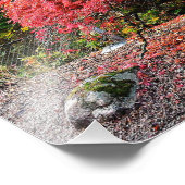 Pavillon japanischer Garten und Herbstblätter Fotodruck (Ecke)
