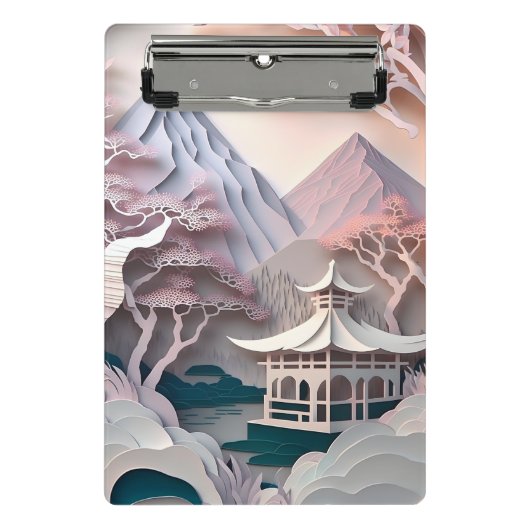 Pavillon Landschaft Mini-Zwischenablage Mini Klemmbrett (Vorderseite)