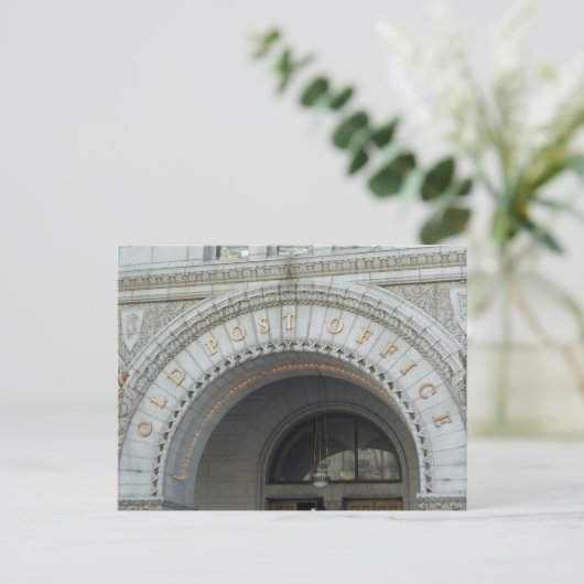 Pavillon "Old Post Office" Washington DC Postkarte (Stehend Vorderseite)