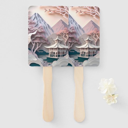 Pavillon Pavillon Landscape Set der Fans Fächer (Vorne und Hinten)