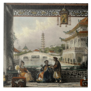 Pavillon und Gärten einer Mandarine nahe Peking, Fliese