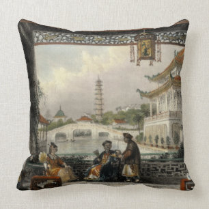 Pavillon und Gärten einer Mandarine nahe Peking, Kissen