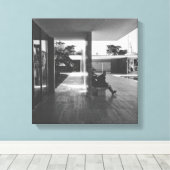 Pavillon von Barcelona Leinwanddruck (Insitu (Holzboden))