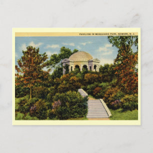 Pavillon, Weequahic Park, Newark, NJ Vintag Postkarte