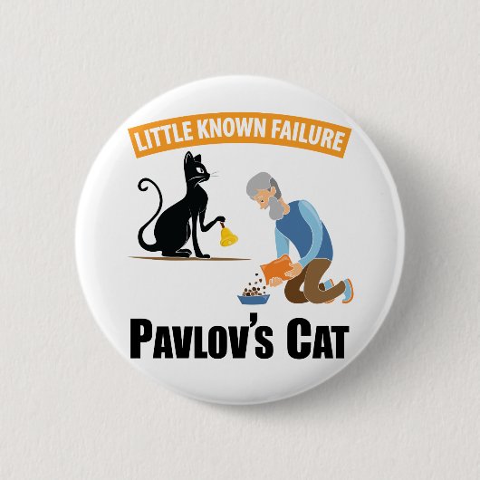 Pavlov's Cat - Funny Psychology Button (Vorderseite)