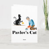 Pavlov's Cat Funny Psychology Feiertagskarte (Rückseite)