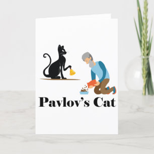 Pavlov's Cat Funny Psychology Feiertagskarte