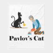 Pavlov's Cat Funny Psychology Fleecedecke (Vorderseite)
