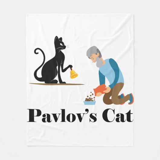 Pavlov's Cat Funny Psychology Fleecedecke (Vorderseite)