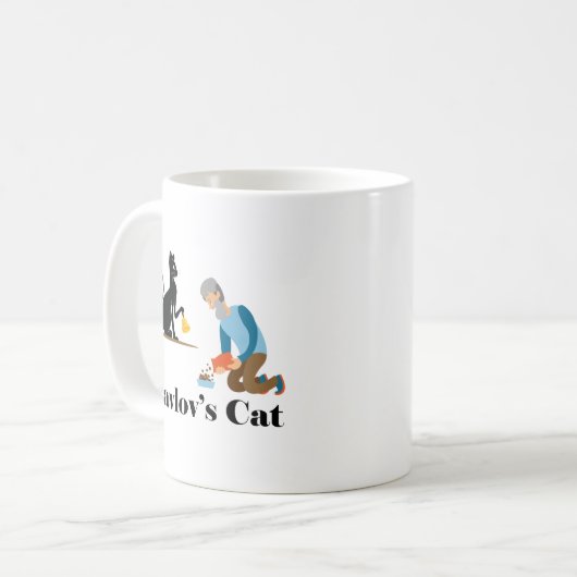 Pavlov's Cat Funny Psychology Kaffeetasse (Vorderseite Links)