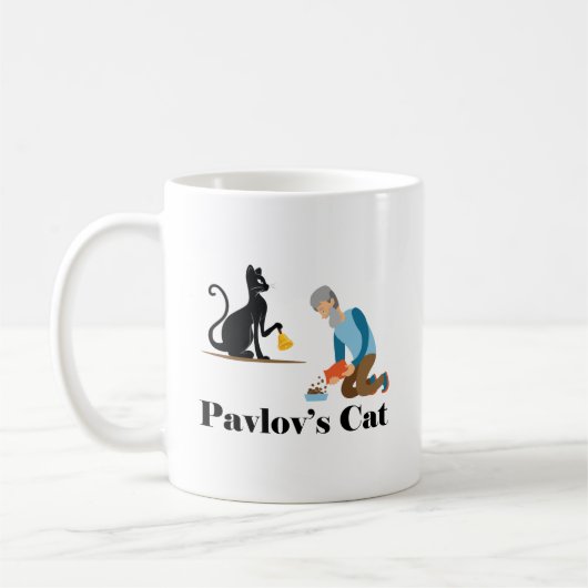 Pavlov's Cat Funny Psychology Kaffeetasse (Links)