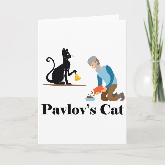 Pavlov's Cat Funny Psychology Karte (Vorderseite)