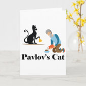 Pavlov's Cat Funny Psychology Karte (Gelbe Blume)
