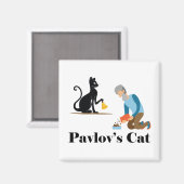 Pavlov's Cat Funny Psychology Magnet (Vorderseite/Rückseite)